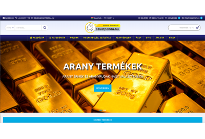 OpenCart webáruház felújítás az Ezüstpanda érmebolt számára OpenCart webáruház felújítás az Ezüstpanda érmebolt számára