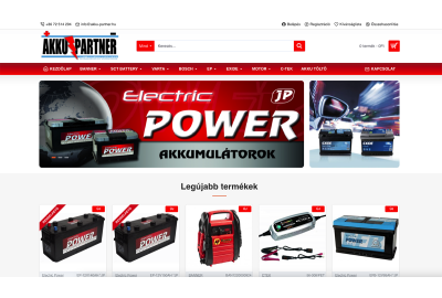 OpenCart webáruház frissítése és felújítása az Akku-partner vállalkozás részére OpenCart webáruház frissítése és felújítása az Akku-partner vállalkozás részére