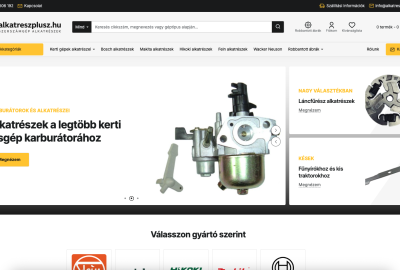 Alkatrészplusz.hu webshop felújítás OpenCart 3 és Journal 3.2 alapokon