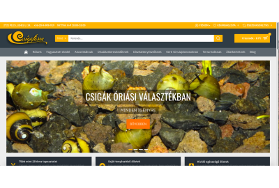 Opencart 2 webáruház frissítés a Csigafarm vállalkozás számára Opencart 2 webáruház frissítés a Csigafarm vállalkozás számára