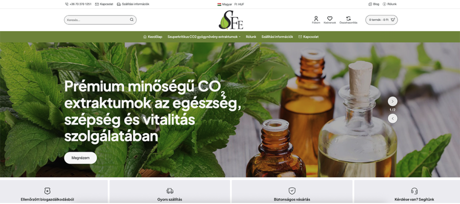 Új OpenCart webáruház Journal 3.2 alapokon a NaturExtractum számára Új OpenCart webáruház Journal 3.2 alapokon a NaturExtractum számára
