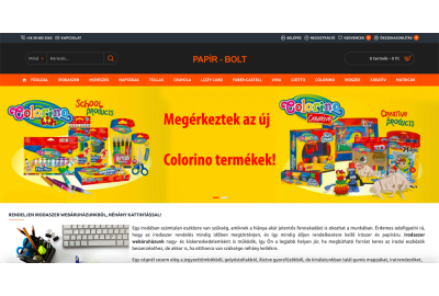 OpenCart 1.5-ös Papírbolt webáruház felújítása OpenCart 1.5-ös Papírbolt webáruház felújítása