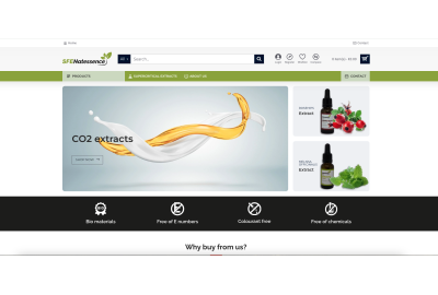 Új multistore OpenCart webáruház készítés az SFE Natessence Kft. részére Új multistore OpenCart webáruház készítés az SFE Natessence Kft. részére