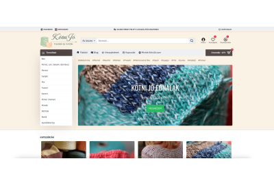OpenCart 2 rendszer frissítés és felújítás OpenCart 3-ra a KötniJó shop számára OpenCart 2 rendszer frissítés és felújítás OpenCart 3-ra a KötniJó shop számára