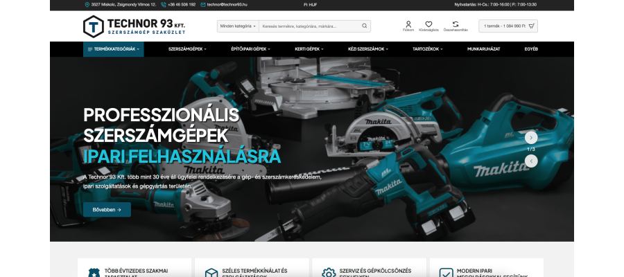 Technor93.hu felújítása a legújabb OpenCart 4 és Journal 3.2 rendszerrel