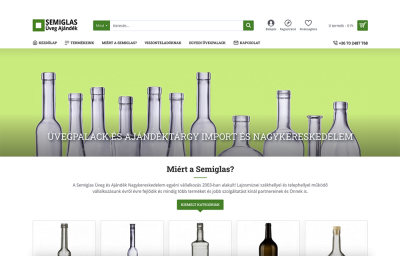OpenCart webáruház felújítás az Üvegpalack webáruház részére OpenCart webáruház felújítás az Üvegpalack webáruház részére