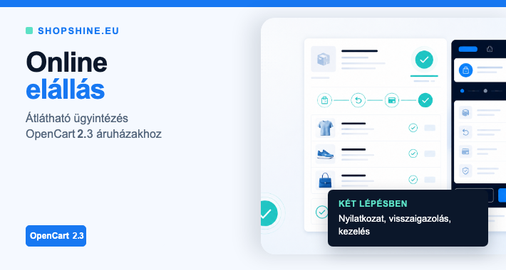 Online Elállás modul OpenCart 2.3-hoz Online Elállás modul OpenCart 2.3-hoz